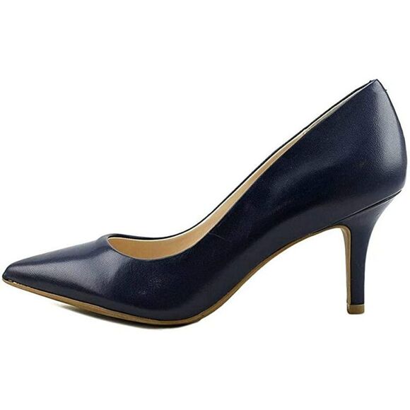 Alfani Womens Jeules Suede Pointed Toe Pumps Navy 6 Medium (B,M) - Picture 2 of 3